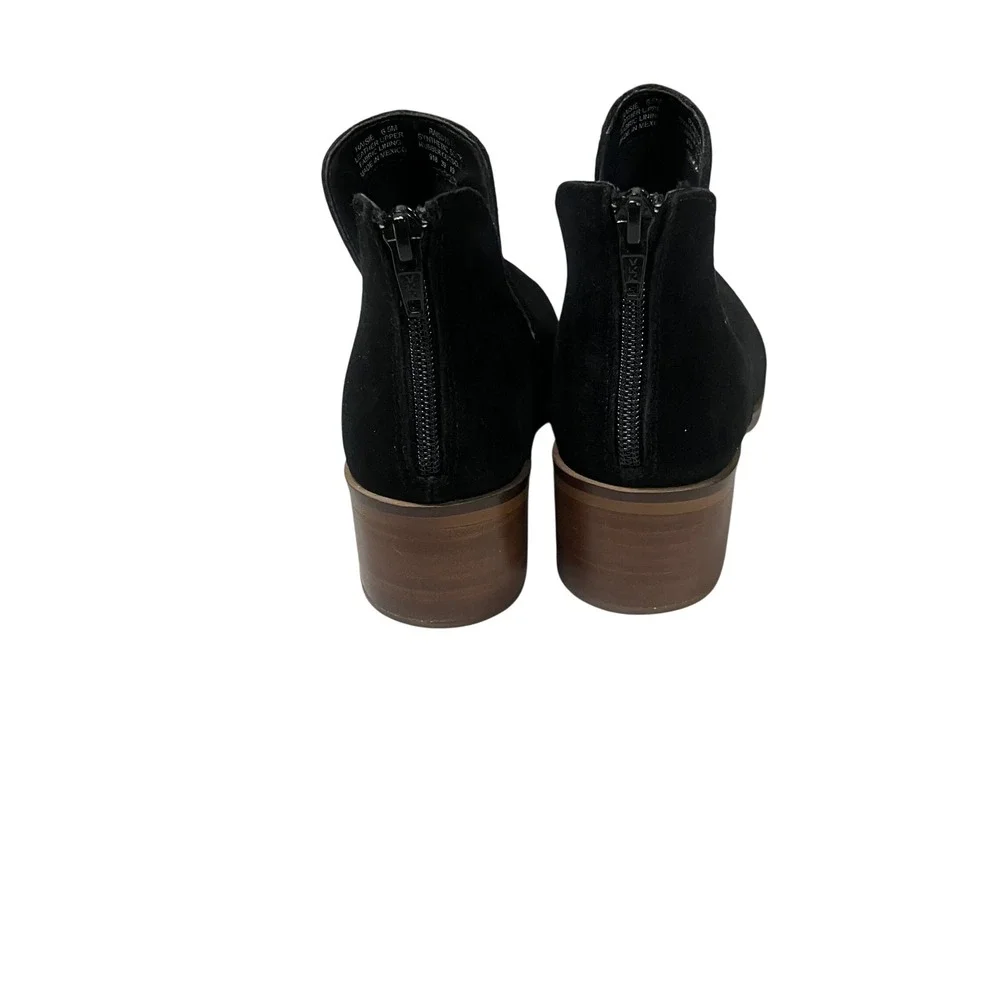 Steve Madden‎ Lancaster Black Suede V-Cut Ankle Boots Womens 6.5M Festival BOHO